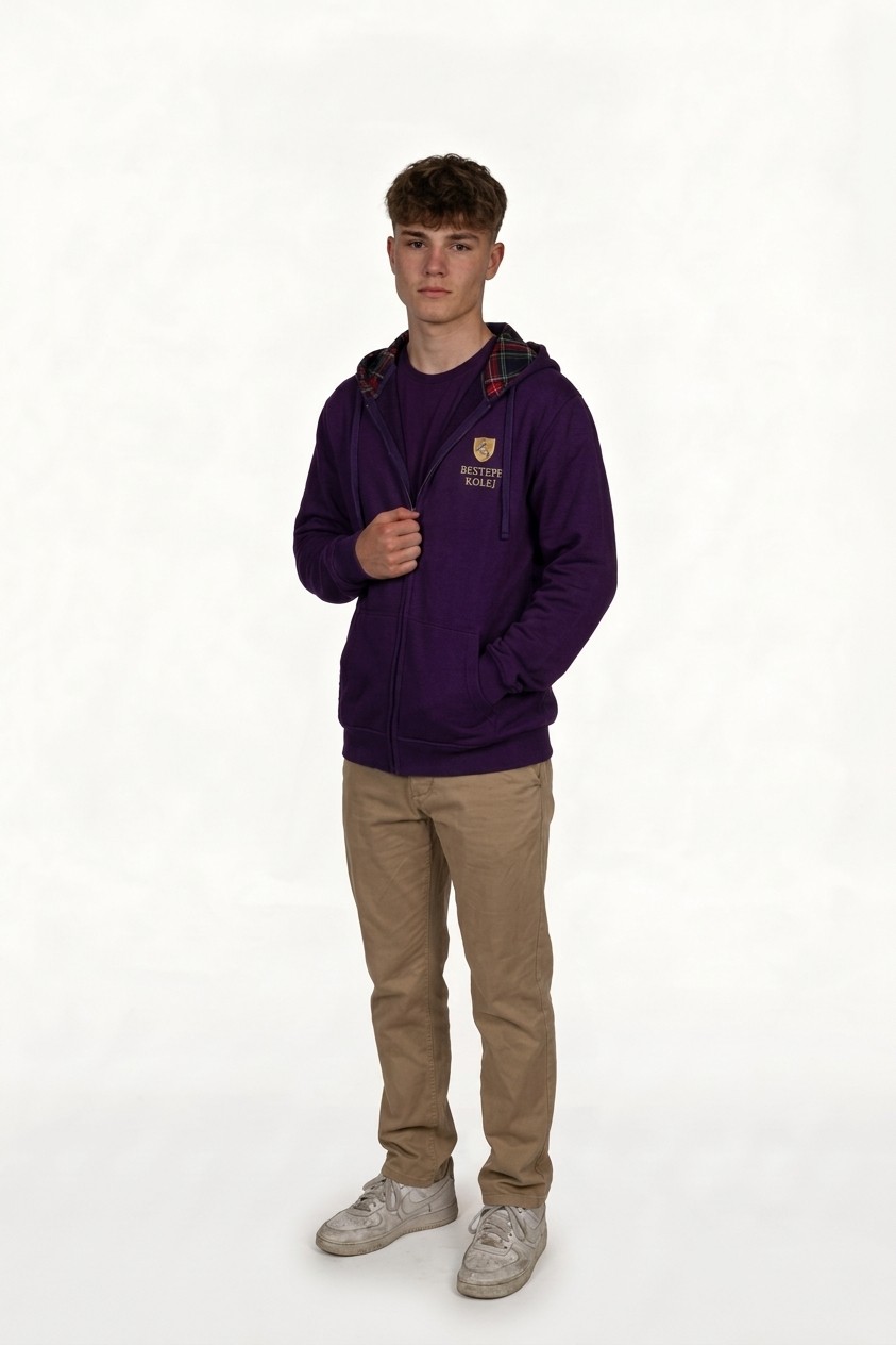 SWEATSHIRT ŞARDONLU FERMUARLI